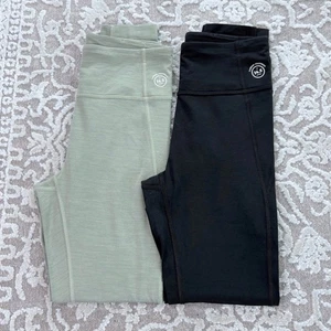 Allbirds -Bundle Of 2- Natural Flow Leggings XS Black/Green Hush $98/ea EUC - Picture 1 of 13
