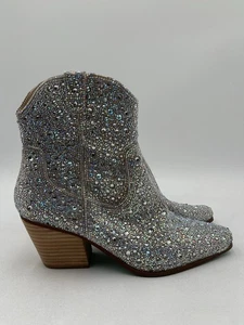 Betsey Johnson Women’s Emory Rhinestone Ankle Side Zipper Bootie, Size 8M - Picture 1 of 8