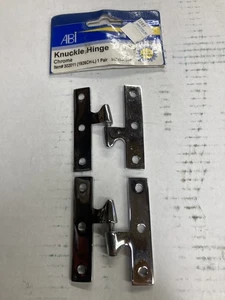 ABI Chrome Knuckle Hinges Marine Boat one pair (2) 2 3/4" x 2 1/8" x 70mm - Picture 1 of 4