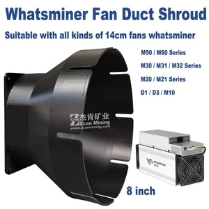 Whatsminer M20 M21S M30 M31S + M32 M50S M60S + Lüfterkanalabdeckung 14 cm 6 /8 Zoll - Bild 1 von 31