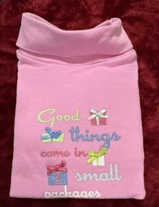 Niñas Rosa Claro Cuello Alto - XS (4/5) - Las cosas buenas vienen en paquetes pequeños Nuevo - Imagen 1 de 9