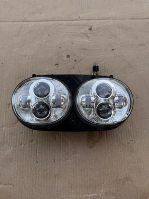 2007-2016 Harley Davidson Road Glide farol dianteiro duplo farol lâmpada lente - Imagem 1 de 4