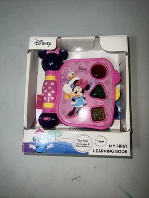 Disney Minnie Mouse Meu Primeiro Livro de Aprendizagem Visão Som 12M+ Presente Inglês Espanhol - Imagem 1 de 4