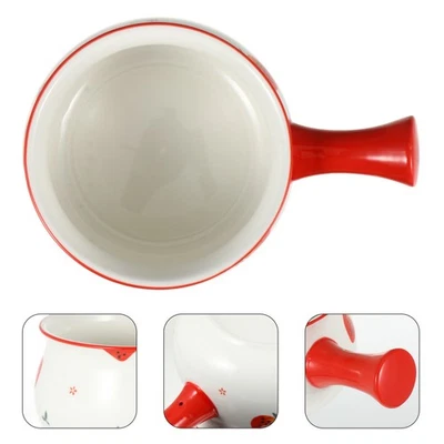 1Pc Griff Milch Instant Nudeltopf Keramik Suppe Milchtopf Frühstücksschüssel - Bild 1 von 4