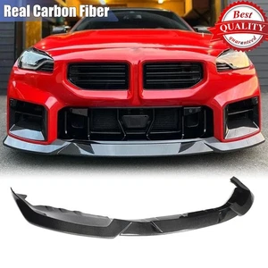 For BMW G87 M2 Coupe 23UP Real Carbon Front Bumper Splitter Lip Spoiler Splitter - Picture 1 of 14