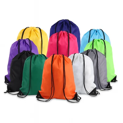 Drawstring Backpack Sports Travel Beach 35cm x 42cm Swimming Shoe Bag - Image 1 of 4