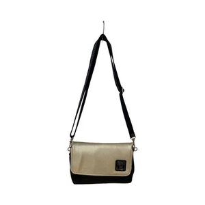 VERSACE Parfums Gold Black Faux Leather Clutch Crossbody Bag - Picture 1 of 5