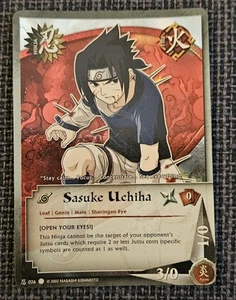 Naruto CCG 2006 Sasuke Uchiha #026 Wavy Foil Unlimited NM  - Picture 1 of 2