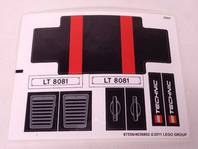 LEGO Technic Extreme Cruiser 8081 Original Sticker Label Sheet Complete