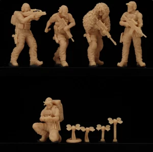 1/72 Scale Model Modern War 5 Soldier drone Model Unpainted - Picture 1 of 5