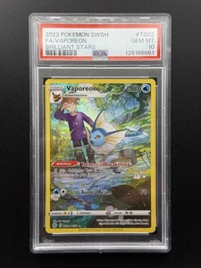 Vaporeon TG02/TG30 Swsh09: Brilliant Stars Trainer Gallery Holo - PSA 10 - Bild 1 von 2