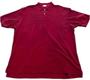 Polo Roundtree & Yorke etichetta oro XL bordeaux manica corta cotone - Foto 1 di 11