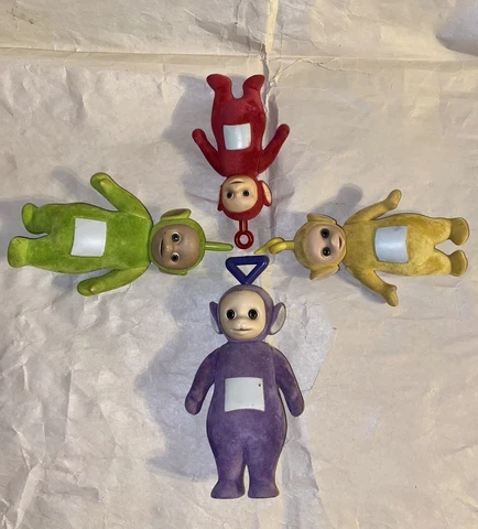 Teletubbies 5 - 6” PVC Set of 4 Po Laa Laa Dipsy Tinky Winky 1998 KO No Markings Cover