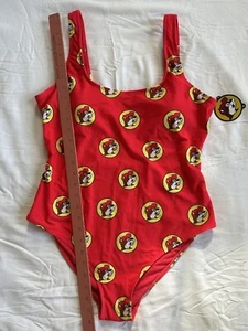 Damen Buc-ees Tank Einteiler Badeanzug Beaver Store Maskottchen Logo Neu mit Etikett Medium - Bild 1 von 2