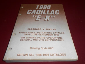 1990 CADILLAC ELDORADO SEVILLE ILL. CHASSIS & BODY PARTS CATALOG / '90 MANUAL - Bild 1 von 1