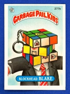 1987 Topps Garbage Pail Kids Series 7 # 277b Blockhead Blake - Bild 1 von 2