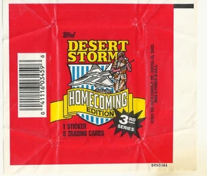 1991 DESERT STORM SERIES 3 - HOMECOMING EDITION - EMPTY WRAPPER - TOPPS WAX - Bild 1 von 1