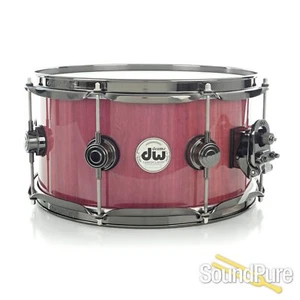 DW 6.5x13 Collectors Series Purpleheart Snare Drum-Black - Picture 1 of 6