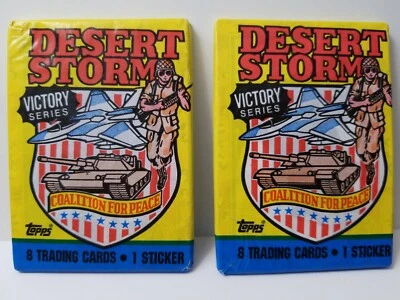2 Unopened Packs 1991 Topps Desert Storm Trading Cards Stickers Victory Series - Image 1 of 2