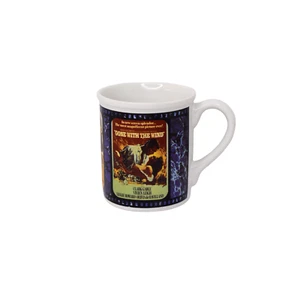 Taza de café Enesco Lo que el viento se llevó 1995 diseño de póster de película - Imagen 1 de 9