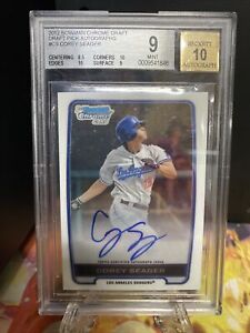 2012 Bowman Chrome Draft Corey Seager Bowman 1st Auto BGS 9/10 #BCA-CS Dodgers