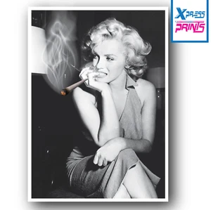 Póster Estampado Marilyn Monroe Talla A3 A4 Fumar Cannabis Hierba Ganja Spliff Divertido - Imagen 1 de 7