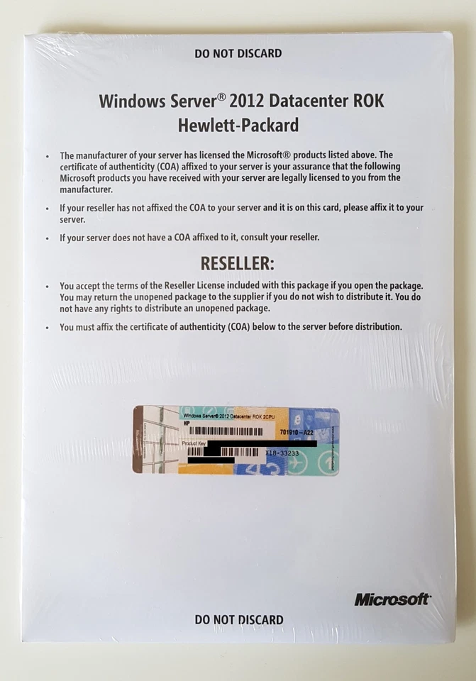 MS Windows Server 2012 Datacenter HP ROK MUI Deutsch Englisch ES FR IT - Bild 1 von 1