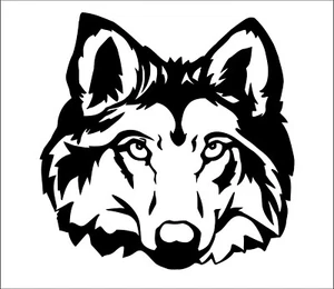 Calcomanía Wolf cara coche camión remolque ventana vinilo pegatina gráfico - Imagen 1 de 7