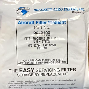 BRACKETT REPLACEMENT ELEMENT # BA6108 - Aircraft Air Filter Element AC - Picture 1 of 5