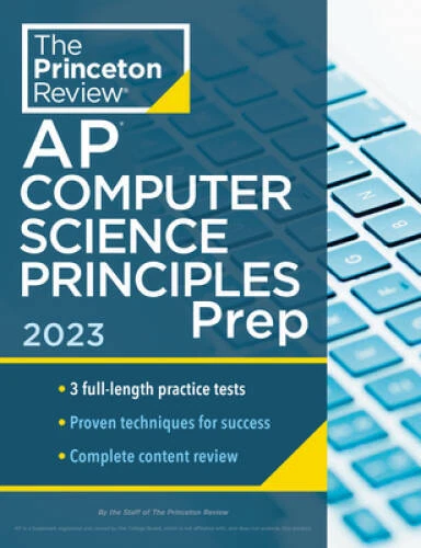 Princeton Review AP Computer Science Principles Prep, 2023: 3 Practice Te - GOOD Foto 1 de 1