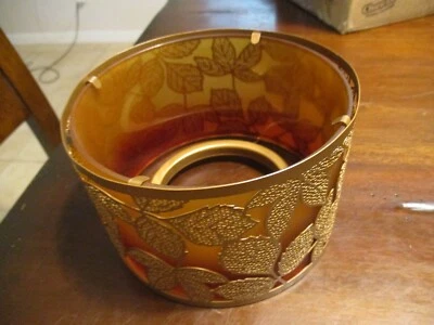 Yankee Candle hojas ámbar barril de vidrio sombra tarro grande vela impresionante Foto 1 de 4