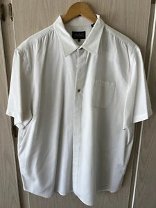 Camisa de lujo Nat Nast para hombre XXL manga corta abotonada blanca 70 % seda 30 % algodón - Imagen 1 de 6