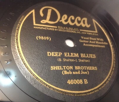 Shelton Brothers "Deep Elem Blues"78 rpm - Image 1 of 4