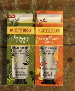 Burt's Bees Orange Blossom & Pistachio + Rosemary Lemon Hand Cream 2 Pack! - Picture 1 of 3