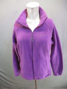 Columbia Size M Womens Purple Full Zip Stand Collar Fleece Athletic Jacket 010 - Picture 1 of 12