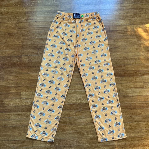 LA Lakers Pajama Pants Mens Medium AOP NBA Basketball Sleep Lounge Wear LeBron Cover