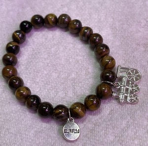 Effy Brown Tiger Eye Stretch Bracelet Unisex retails $225 - Picture 1 of 5