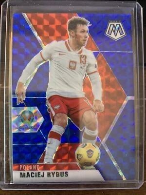 2020-21 Panini Mosaic UEFA Euro Maciej Rybus Blue Prizm Card Poland #68 8/99 - Image 1 of 2