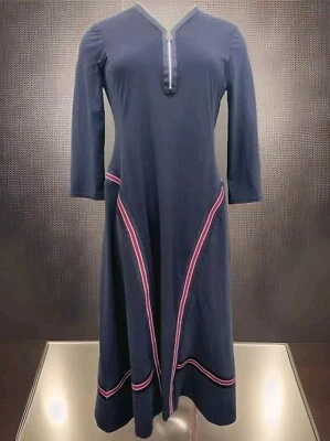 Vestido Deca FRANÇA Art Deco Lagenlook Arty Boho Bainha Assimétrica Preto Médio França - Imagem 1 de 4