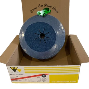 SIA Abrasives 4819 Siaron 8 Fibre Sanding Discs 7 Inch / 180mm - P36, P50, P120 - Picture 1 of 6