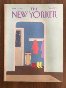 1987 March 16 The New Yorker Magazine Mudroom Heidi Goennel - Imagen 1 de 2