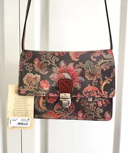 Patricia Nash "NWT" Locri "OLIVE" Tooled Leather Crossbody Purse, Shoulder Bag - Picture 1 of 10
