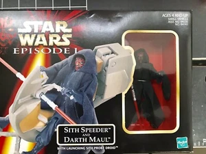Star Wars Episode I: Sith Speeder and Darth Maul Action Figure new in box hasbr - Picture 1 of 9