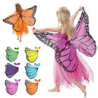 Baby Kids Girls Cute Butterfly Fairy Shawl with Mask Costume Wings Fancy Dress