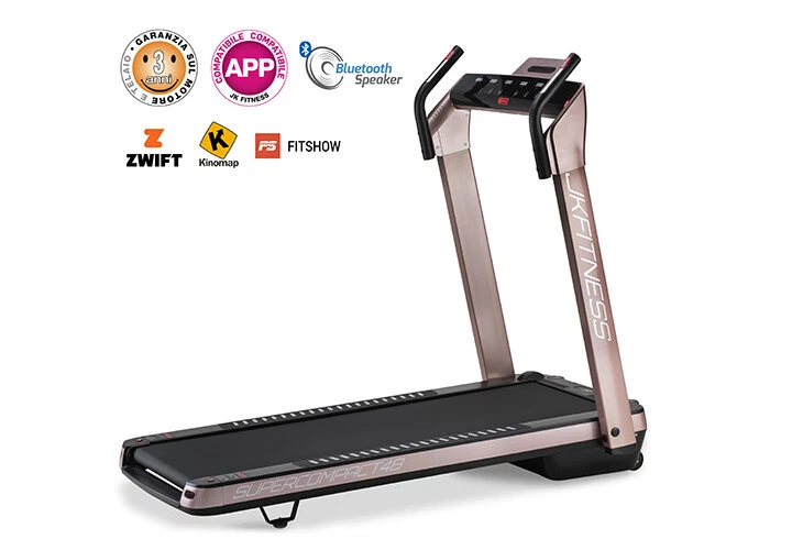 Tapis Roulant Sc48 Pink JK Fitness SuperCompact 100 Preassemblato richiudibile