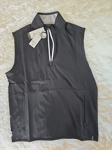 Kenneth Cole Golf Water-Resistant Pullover 1/4 Zip Vest Men’s Small Black NWT - Picture 1 of 14