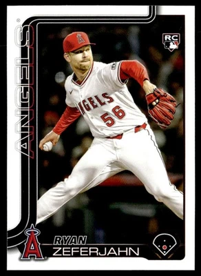 2025 Topps Update Baseball #US324 Ryan Zeferjahn Los Angeles Angels Rookie - Image 1 of 2