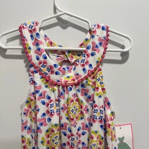 Rare Editions Girls Size 6 Colorful Dress Pink Blue White Green - Picture 1 of 6