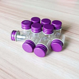 Glass bottles Aluminum cap 5ml Jars perfume Crafts Candy essential oil 10-200pcs - Picture 1 of 9