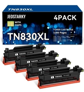 Compatible TN830XL TN830 Toner Replacement for Brother TN830XL TN830/XL/V 4Black - Picture 1 of 6